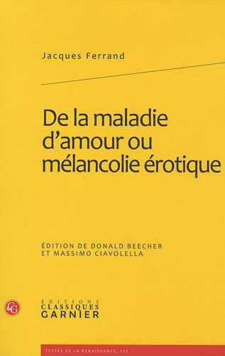 Stock image for De la maladie d'amour ou mlancolie rotique for sale by medimops