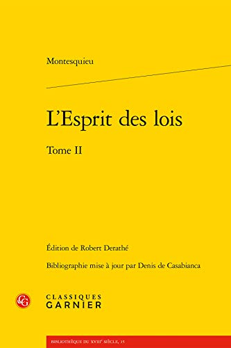 Stock image for L'esprit des lois : Tome 2 for sale by Revaluation Books