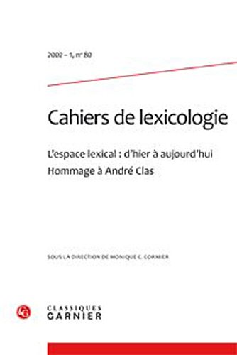 9782812404801: Cahiers de lexicologie (2002) (2002 - 1, n 80)