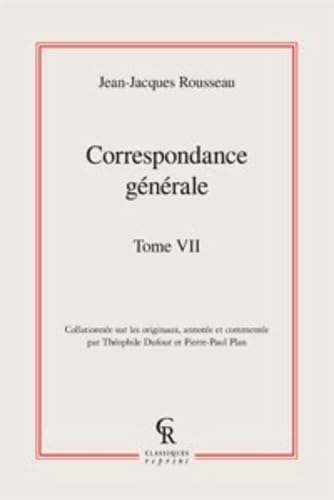 Beispielbild fr Correspondance Generale. Tome VII (Litteratures Francaises Et Francophones) (French Edition) zum Verkauf von Gallix