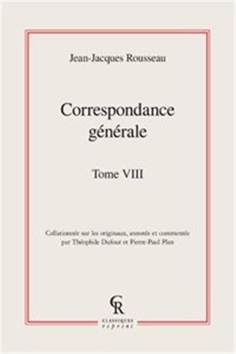 Beispielbild fr Correspondance Generale. Tome VIII (Litteratures Francaises Et Francophones) (French Edition) zum Verkauf von Gallix