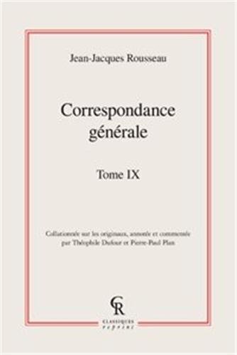 Beispielbild fr Correspondance Generale. Tome IX (Litteratures Francaises Et Francophones) (French Edition) zum Verkauf von Gallix