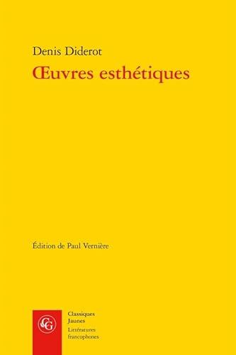 Imagen de archivo de Oeuvres Esthetiques (Litteratures Francophones) (French Edition) a la venta por Gallix