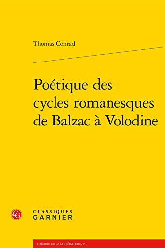 9782812438516: FRE-POETIQUE DES CYCLES ROMANE (Thorie de la littrature)