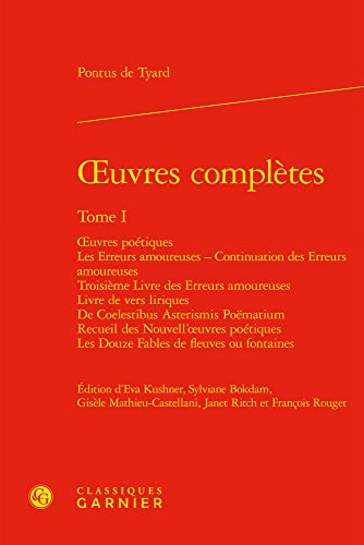 Beispielbild fr oeuvres compltes Tome 1 : les erreurs amoureuses ; continuation des erreurs amoureuses zum Verkauf von Chapitre.com : livres et presse ancienne