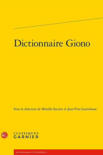 Beispielbild fr Dictionnaire Giono zum Verkauf von medimops