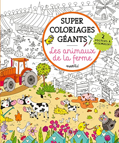 9782815320146: Super coloriages gants Les animaux de la ferme: 2 posters  colorier