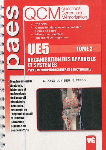 Imagen de archivo de Organisation des appareils et systmes UE5 : Tome 2 a la venta por Ammareal