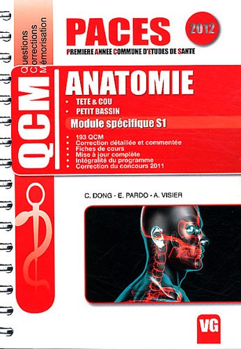 Imagen de archivo de Anatomie tte & cou, petit bassin : Module spcifique S1 a la venta por Ammareal