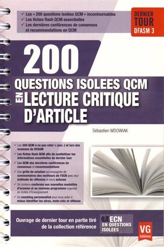 9782818313794: 200 questions isolees QCM en Lecture critique d'article