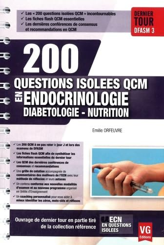 9782818313800: 200 questions isoles QCM en Endocrinologie, diabtologie, nutrition