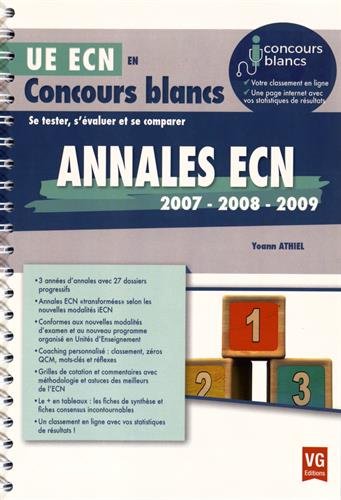 Beispielbild fr Annales ECN 2007 - 2008 - 2009 zum Verkauf von Ammareal