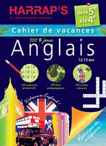 Beispielbild fr Harrap's Cahier de vacances anglais - De la 5me  la 4me zum Verkauf von Ammareal