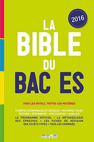 Stock image for La Bible du bac ES, dition 2016 for sale by Ammareal