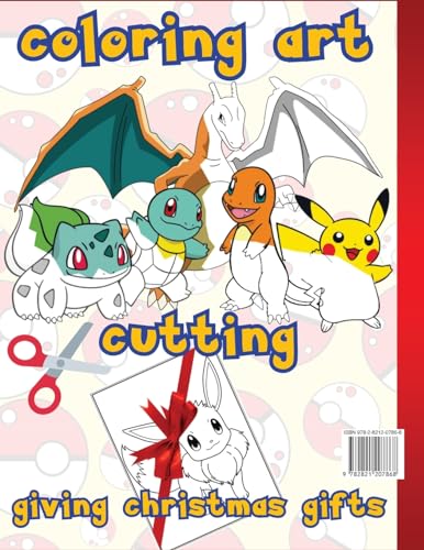 9782821207868: Pokemon Coloring book: Coloring, Cutting, and Gifting your masterpiece / for kids