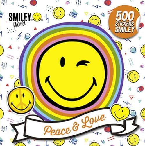 9782821211520: Smiley - Livre d'autocollants - 500 stickers Smiley - Peace & Love - Ds 3 ans