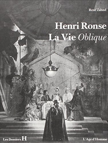 Imagen de archivo de HENRI RONSE,LA VIE OBLIQUE a la venta por Bibliofolie