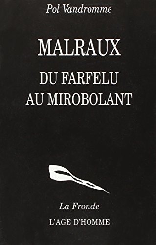 Beispielbild fr Malraux [Paperback] Vandromme, Pol zum Verkauf von LIVREAUTRESORSAS