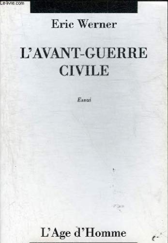 Beispielbild fr L'Avant-guerre civile zum Verkauf von medimops