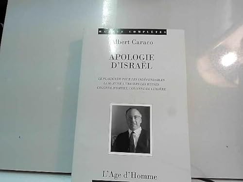 9782825115947: Apologie d'Israël (French Edition)