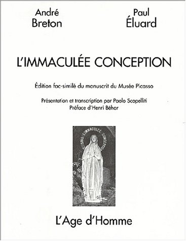 9782825116401: L'Immacule Conception - d. fac-simil du manuscrit du Muse Picasso