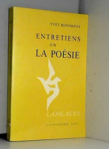 Stock image for Entretiens sur la poesie Bonnefoy, Yves for sale by LIVREAUTRESORSAS