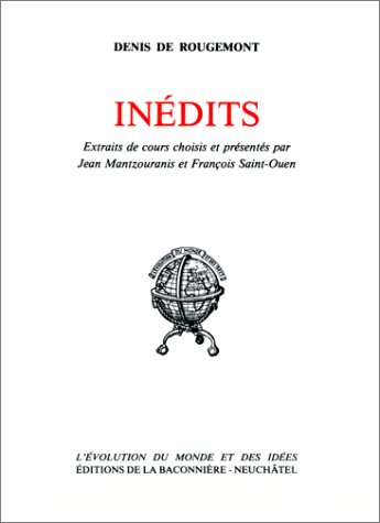 9782825206188: Inédits: Extraits de cours (L'Evolution du monde et des idées) (French Edition)