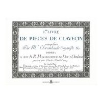 Beispielbild fr Premier livre de pieces de Clavecin. zum Verkauf von Colin Coleman Music