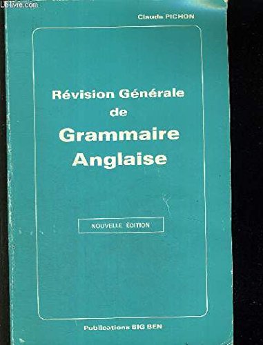 Stock image for R vision g n rale de grammaire anglaise [Paperback] Pichon, Claude for sale by LIVREAUTRESORSAS