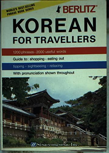 Stock image for Korean for Travellers (Berlitz Phrase Book) (English and Korean Edition) for sale by HPB-Ruby