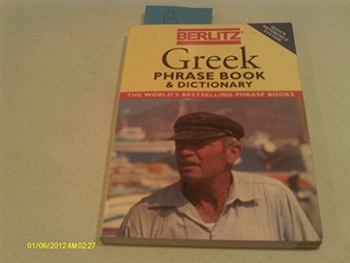 9782831509037: Greek Phrase Book and Dictionary (Berlitz Phrasebooks)