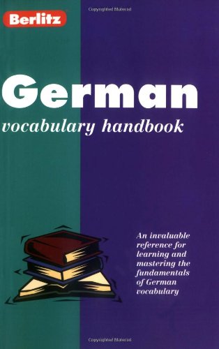 Imagen de archivo de German Vocabulary Handbook (Berlitz Language Handbooks) (German Edition) a la venta por SecondSale