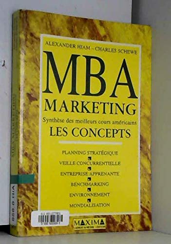 MBA marketing les concepts (9782840010319) by Hiam, Alexander; Schewe, Charles