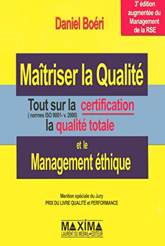 Beispielbild fr MAITRISER LA QUALITE 3ED zum Verkauf von LiLi - La Libert des Livres