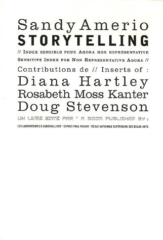 9782840561682: Storytelling: Index sensible pour Agora non reprsentative