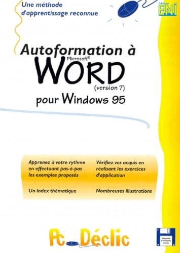 autoformation à Word pour Windows 95 + disk