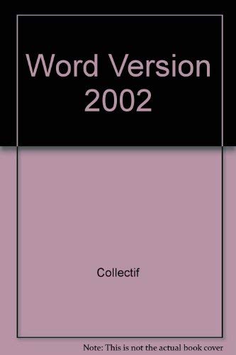 L'Essentiel Microsoft Word Version 2002 (9782840828013) by Microsoft Corporation