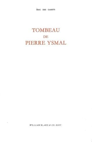 Imagen de archivo de Tombeau de Pierre Ysmal a la venta por Buchpark