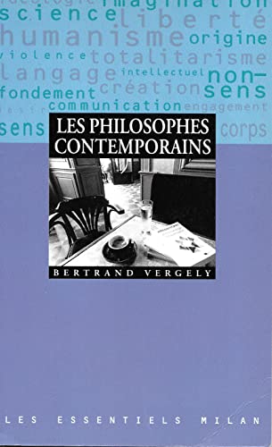 Stock image for Les philosophes contemporains for sale by Ammareal