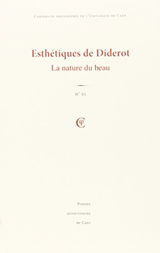 Beispielbild fr Cahiers de philosophie de l'Universit de Caen, N 51 : Esthtiques de Diderot : la nature du beau [Broch] POURADIER MAUD zum Verkauf von BIBLIO-NET