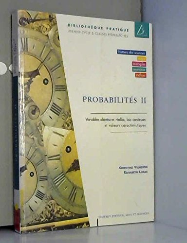 Imagen de archivo de Probabilits Tome 2 : Probabilits a la venta por Ammareal