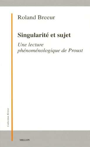 SINGULARITE ET SUJET (9782841370917) by BREEUR, Roland