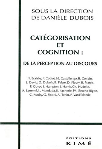 Beispielbild fr Catgorisation et cognition zum Verkauf von Ammareal