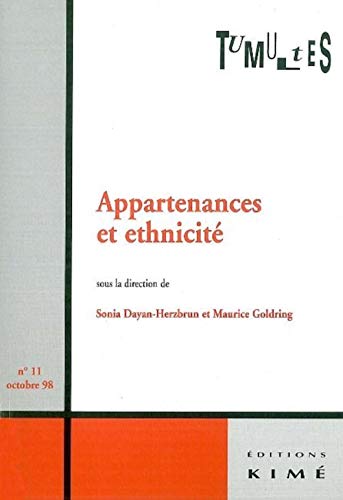 Stock image for Tumultes, numro 11. Appartenances et ethnicit for sale by medimops