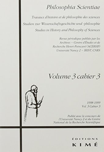 9782841741625: Philosophia Scientae Volume 3 Cahier 3 1998-1999