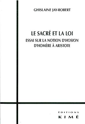 Beispielbild fr SACRE ET LA LOI (LE) zum Verkauf von LiLi - La Libert des Livres