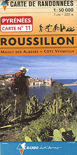 Stock image for Pyrnes carte 11 Roussillon - Massif des Albres - Cte Vermeille 1 : 50 000: Carte de Randonnes: Roussillon No. 11 for sale by medimops