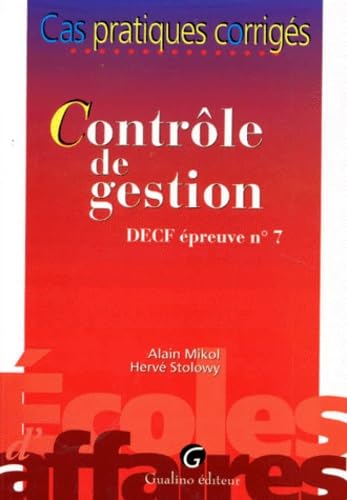 Stock image for controle de gestion decf n 7 for sale by LiLi - La Libert des Livres