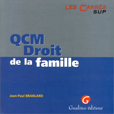 Stock image for QCM. DROIT DE LA FAMILLE for sale by Gallix