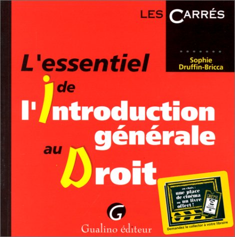 Stock image for L'essentiel de l'introduction gnrale au droit for sale by Ammareal